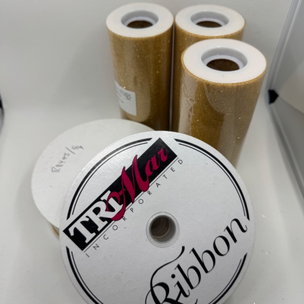 Gold Sheer Ribbon set NEW - Picture 2 of 5